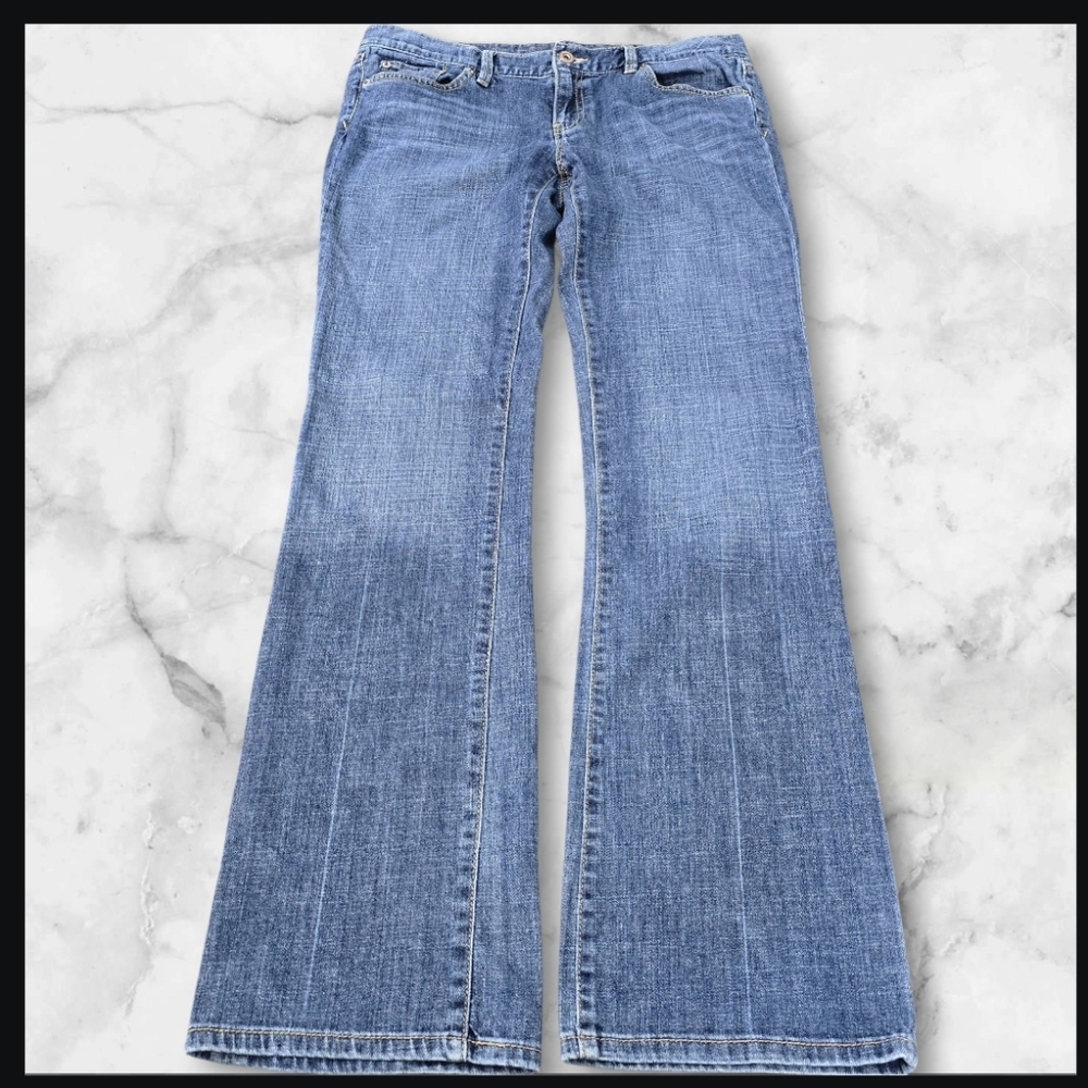 Loft Classic Blue Modern Boot Women Jeans (SIZE:6)